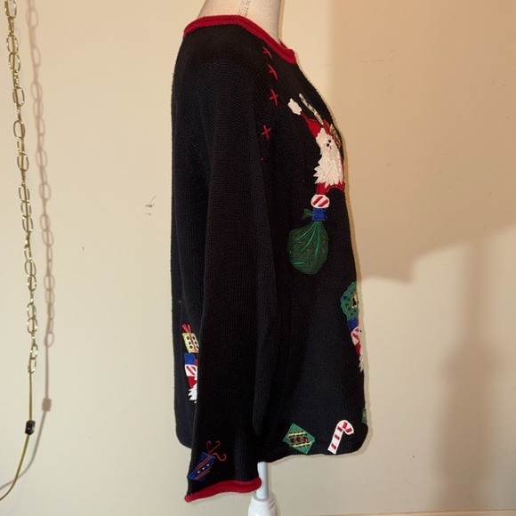 Tiara International Christmas Collection 2004 Vintage sequin beaded sweater - Picture 3 of 6